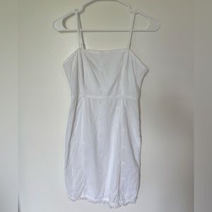 JAPNA Women’s White Pineapple Fringe Mini Dress